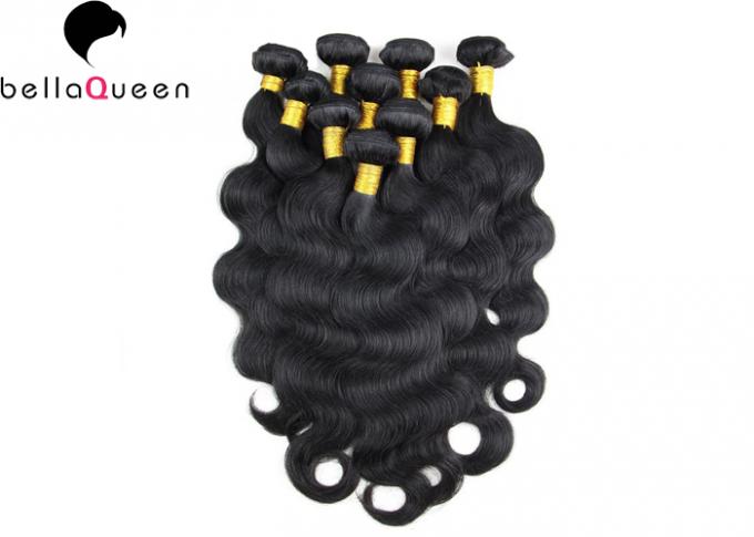 BellaQueen 연약한 7개의 급료 도매 처리되지 않은 100% 브라질인 처녀 머리 직물은 머리 연장을 묶습니다